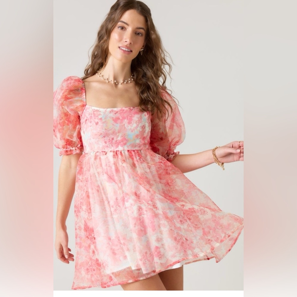 Pink Floral Summer Sundress - Mini - Size L